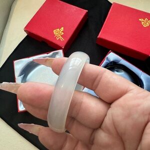 White and black jade bangles unworn